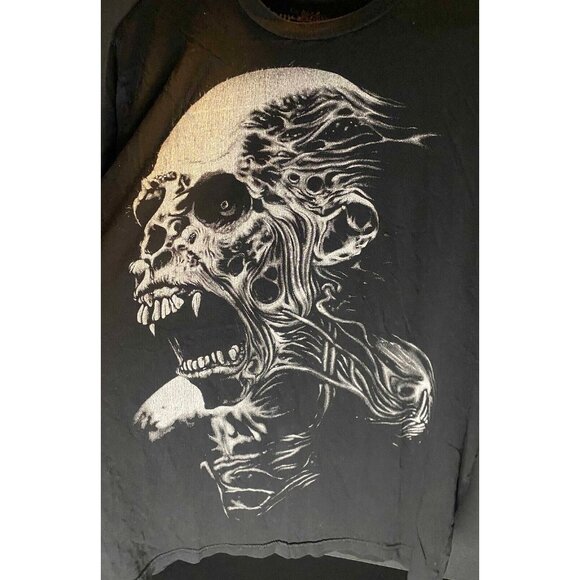 Vtg Horror Screaming Graphic 4th World Tour T-Shirt Tee Mens M Made in USA - Picture 2 of 7